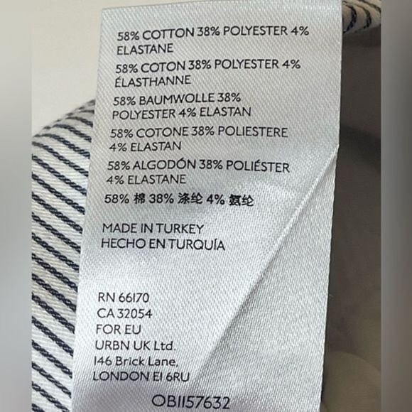 Free People Florence Crop Flare Railroad Stripe Pants Blue White Size Medium - Picture 4 of 14